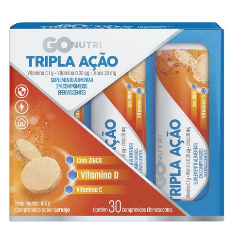 Vitamina C Tripla Ação Gonutri c/ 30 unidades