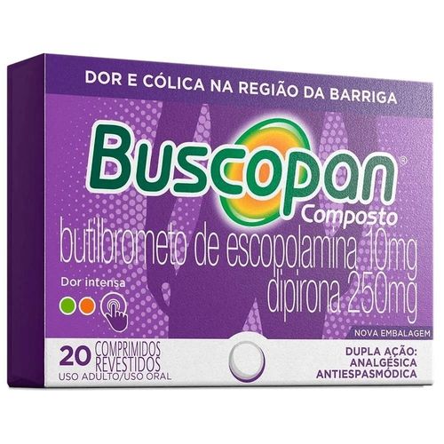 Buscopan Composto 10 + 250mg 20 Comprimidos