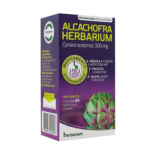 Alcachofra Herbarium 300mg 45 Cápsulas