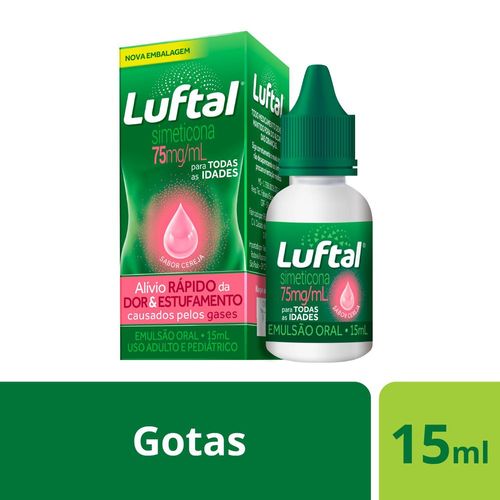Luftal Gotas - Simeticona 75mg/ml - Sabor Cereja - 15ml