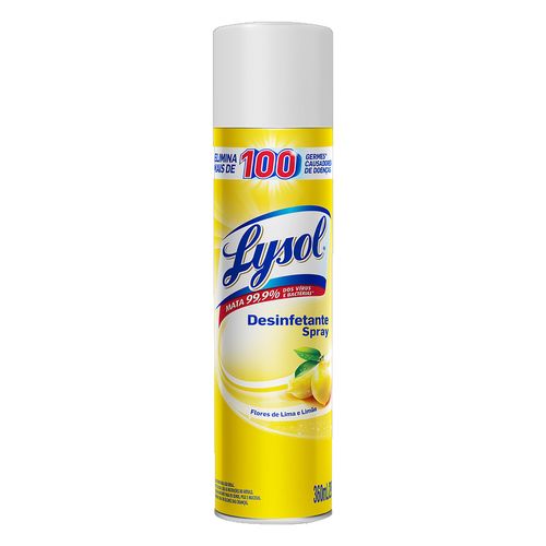 Lysol Aerossol Flores de Lima Limão 360Ml