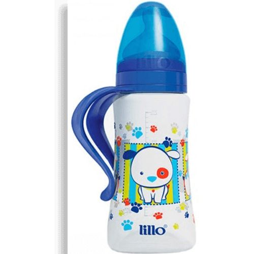 Mamadeira Lillo Design Fashampoo Bico Orto C/Alcalina Azul + 6 Meses 300Ml - Lillo