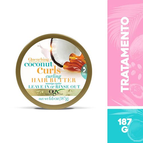 Manteiga Capilar Hidratante OGX Coconut Curls 187 grs