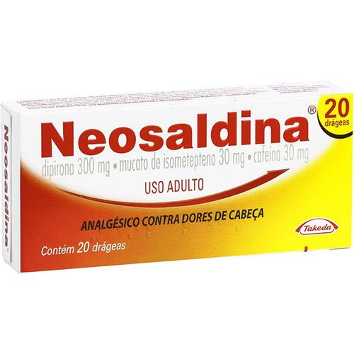 Neosaldina - Analgésico - 20 drágeas