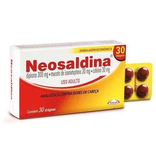 Neosaldina com 30 drágeas de 300 mg