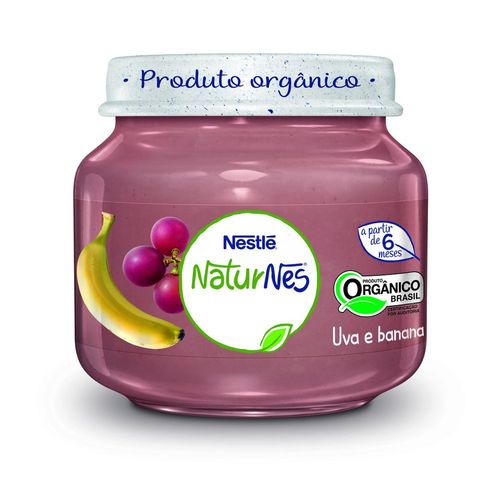 Papinha Orgânica Nestlé Naturnes Sabor Uva com Banana - 120g