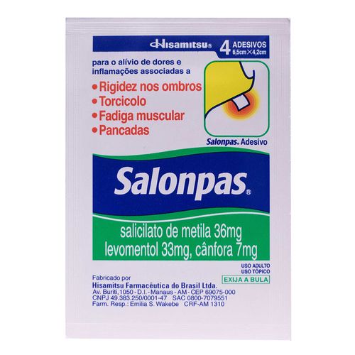 Salonpas - Adesivo Pequeno - 4 unidades