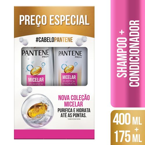 Shampoo Pant Micelar 400Ml + Condicionador 175Ml - Pantene