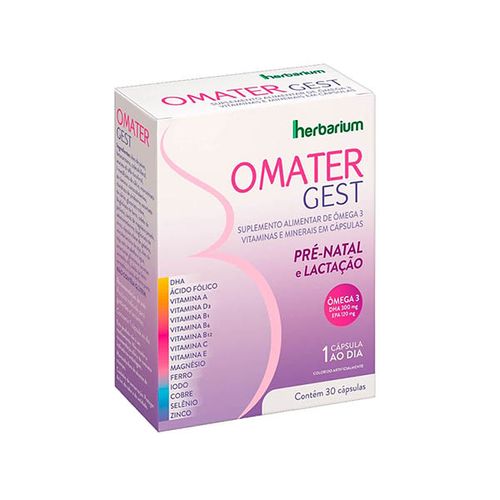 Suplemento Alimentar Omater Gest Herbarium 30 Cp