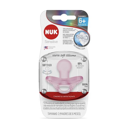 Chupeta Nuk Sensitive Soft Silicone Girl