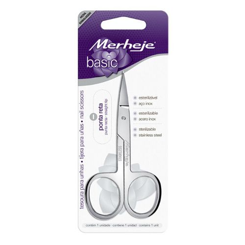 Tesoura De Unha Merheje Basic Reta 3,5 01Un Cod 907 - Merheje