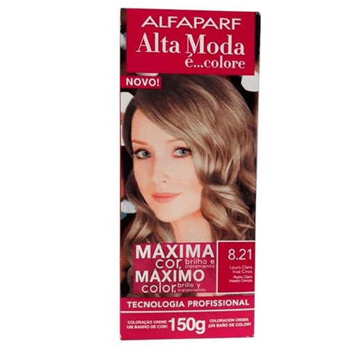Coloração Permanente E Colore 8.21 Louro Claro 150g Altamoda