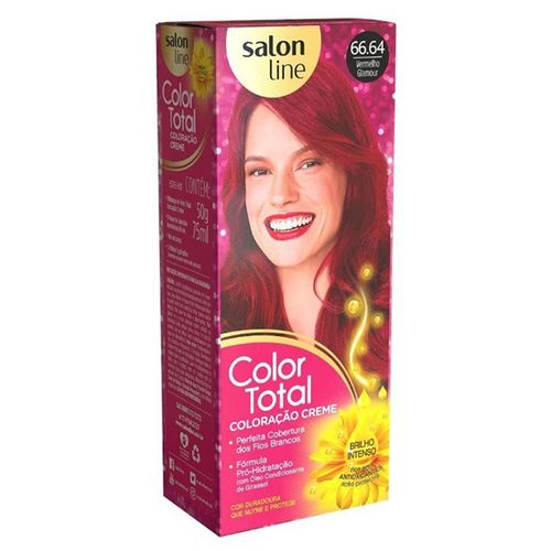 Tintura Salon Line Color Tot 66.64 Vermelho Glamour - Salon Line Color Total