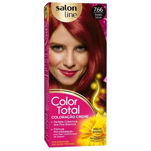 Tintura Salon Line Color Tot 7.66 Vermelho Seducao - Salon Line Color Total