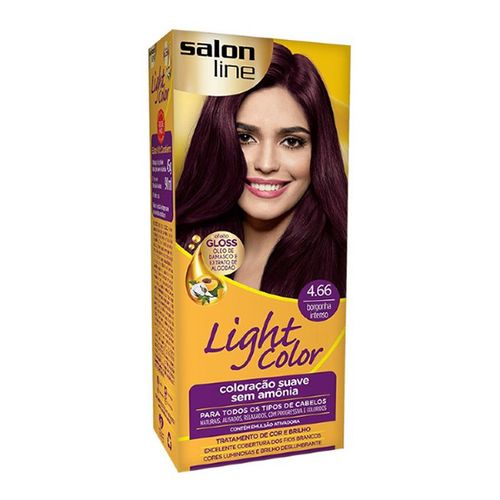 Tintura Salon Line Light Color Profissional 4.66 Borgonha Inte - Salon Line Light Color