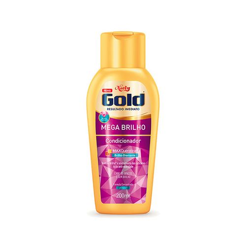Condicionador Niely Gold Mega Brilho 200Ml - Niely Gold