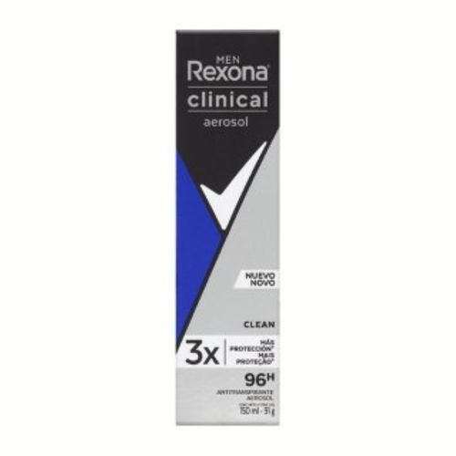 Desodorante Antitranspirante Aerosol Rexona Clinical Clean - 150ml