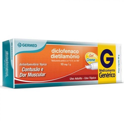 Diclofenaco Dietilamonio 10mg Gel Dermatológico 60g - Genérico - Germed
