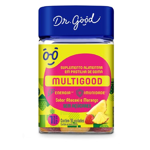 Dr. Good Multigood Sabor Abacaxi e Morango 30 Gomas