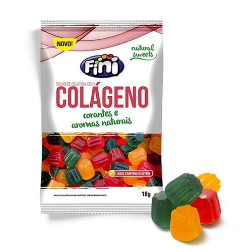Fini Bem-Estar Colageno Sabor Morango, Maçã Verde e Laranja 18g