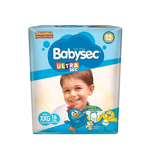 Fralda Babysec Ultra Jumbo XXG – 16 unidades