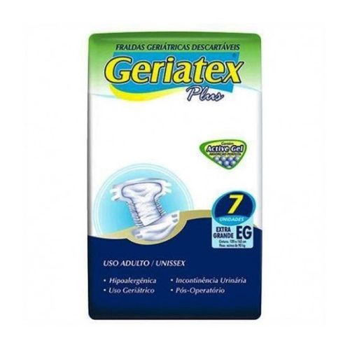 Fralda Geriátrica Geriatex Plus Eg 7Un - Geriatex