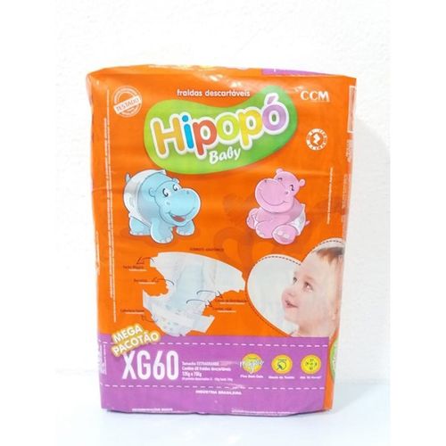 Fralda Hipopo Baby Mega Eg Com 60Un - Hipopo Baby