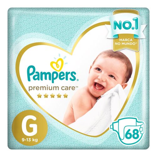 Fralda Pampers Premium Care G - 68 unidades