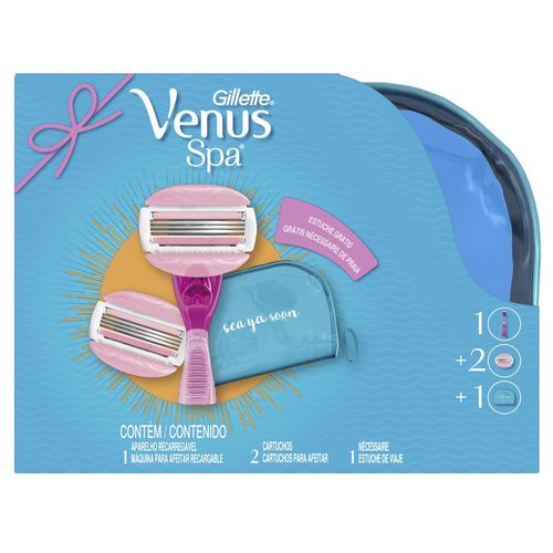 Kit Aparelho Barbear Venus Spa 02Un + Porta Biqu - Gillette Venus