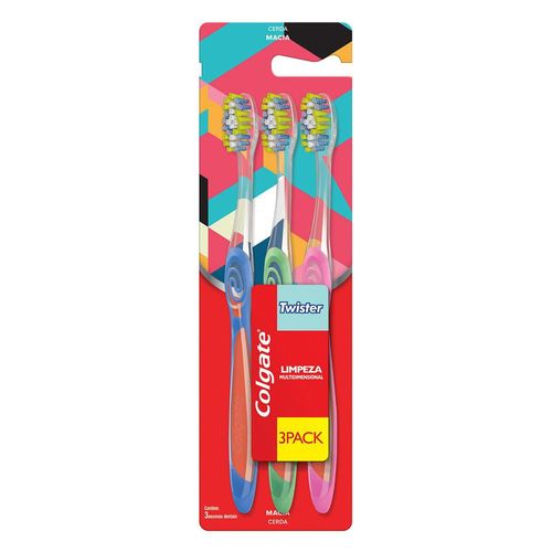 Kit Escova De Dentes Colgate Twist Cabelo Ult - Leve 3 Pague 2 - Colgate Twister