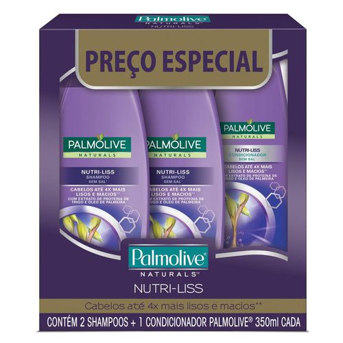Kit Shampoo Palmo 02Un + 01 Condicionador Nutre Liss 350Ml - Palmolive
