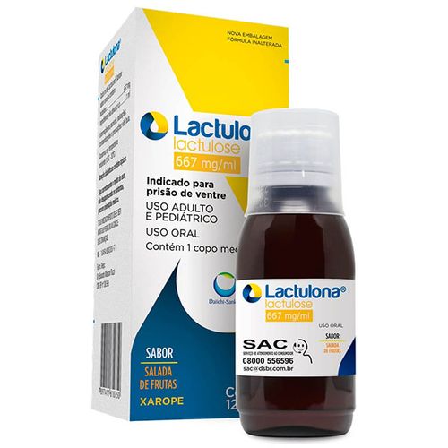 Lactulona 667mg/ml Xarope Sabor Salada Frutas 120ml