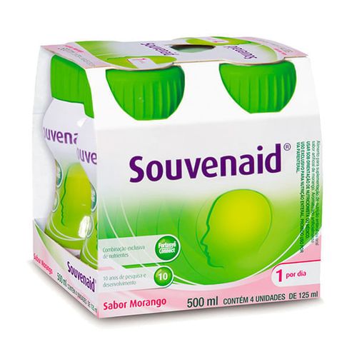 Souvenaid com 4 Unidades Sabor Morango 125ml