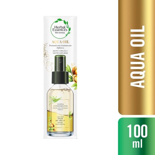 Aqua Óleo Herbal Essences Babosa e Óleo de Argan 100ml