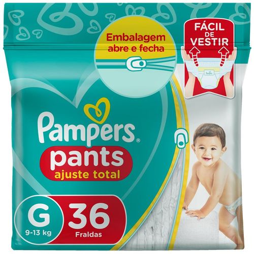 Fralda Pampers Pants Ajuste Total G – 36 Unidades
