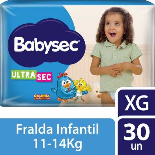 Fralda Babysec Ultra Mega XG – 30 unidades
