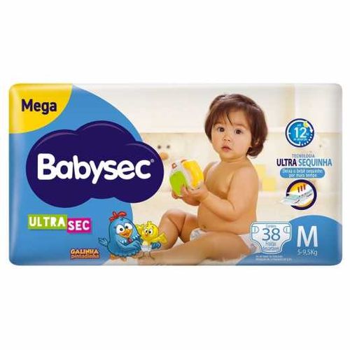 Fralda Babysec Ultra Mega M – 38 unidades