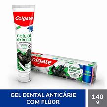 Gel Dental Carvão Ativado Menta Colgate Natural Extracts Caixa 140g