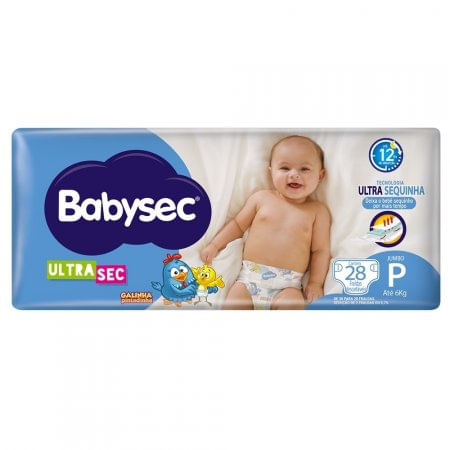 Fralda Babysec Ultra Jumbo P – 28 unidades