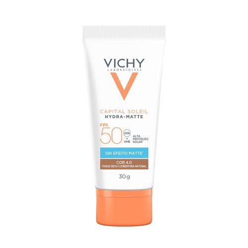 VICHY PROTETOR SOLAR FACIAL CAPITAL SOLEIL HYDRA-MATTE COR 4.0 FPS50 30G
