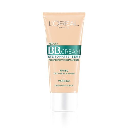 Base BB Cream L'Oréal Paris Efeito Matte Cor Escura FPS 50, 30ml