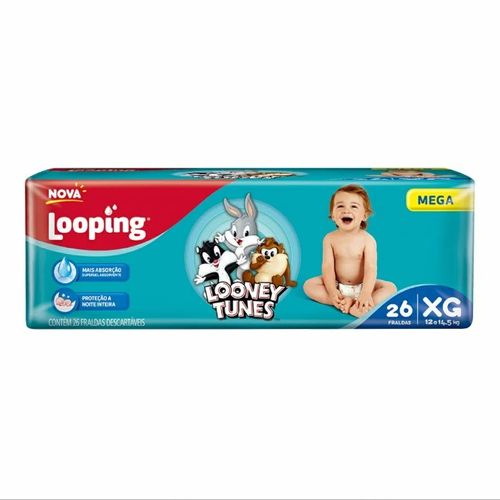 FRALDA LOOPING LOONEY TUNES MEGA XG C/26