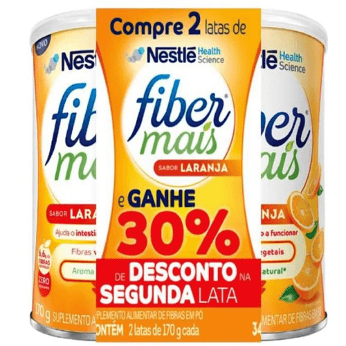 Kit Regulador Intestinal FiberMais Sabor Laranja 2 unidades com 170g cada
