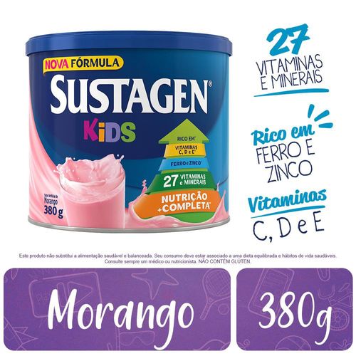 Complemento Alimentar Sustagen Kids Morango 380g