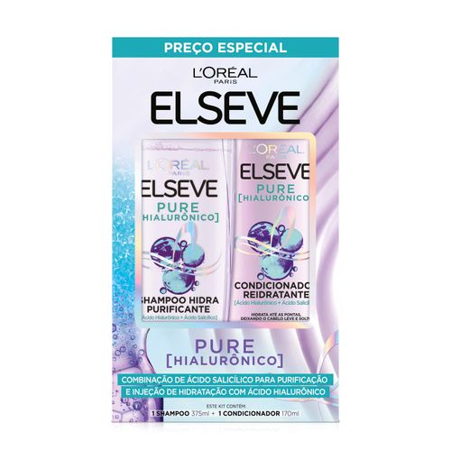 Promo Shampoo 375 ml + Condicionador 170 ml L'Oréal Paris Elseve Pure Hialurônico