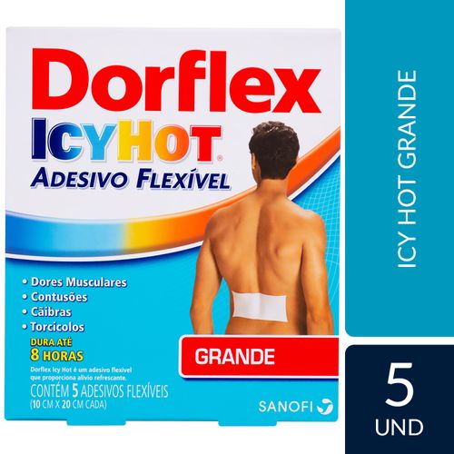DORFLEX ICY HOT ADESIVO GRANDE COM 5 ADESIVOS