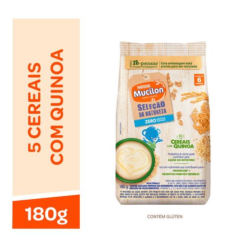 Cereal Infantil Mucilon Seleção da Natureza 5 Cereais com Quinoa - 180g