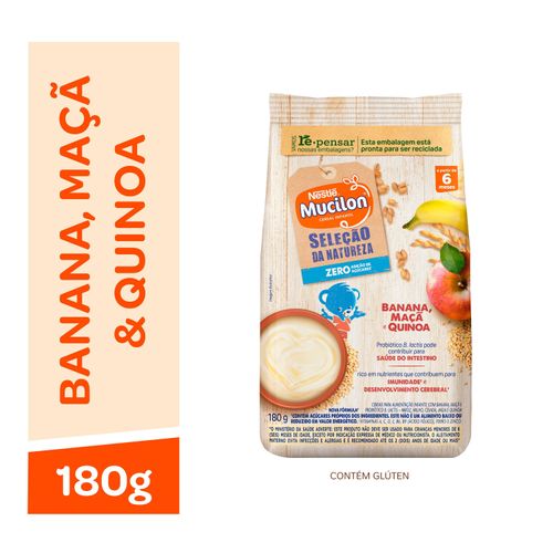 Cereal Infantil Mucilon Seleção da Natureza Banana, Maçã e Quinoa 180g