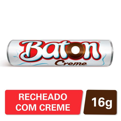 Chocolate GAROTO BATON Recheado Creme 16g