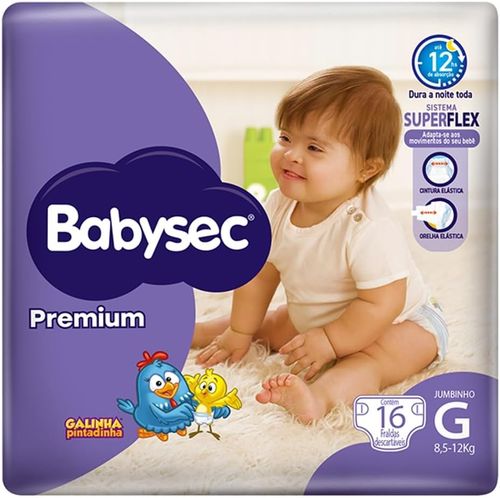 Fralda Babysec Premium G 16 Unidades
